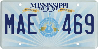 MS license plate MAE469