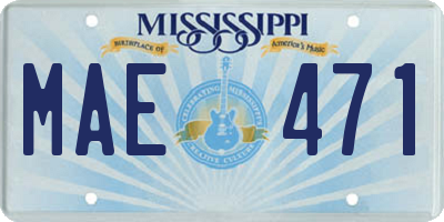 MS license plate MAE471