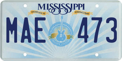 MS license plate MAE473