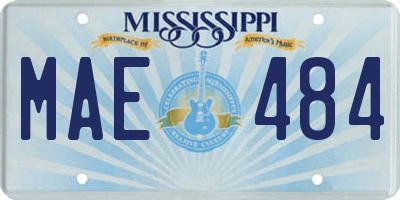 MS license plate MAE484