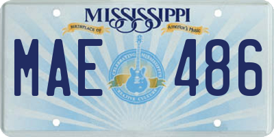 MS license plate MAE486