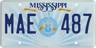 MS license plate MAE487