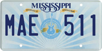 MS license plate MAE511