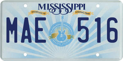MS license plate MAE516