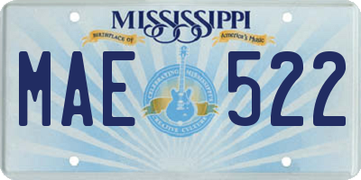 MS license plate MAE522