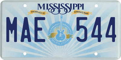 MS license plate MAE544