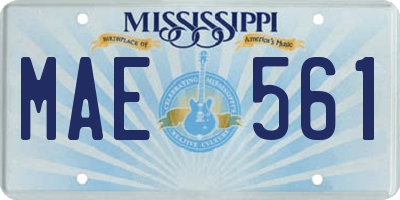 MS license plate MAE561