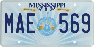 MS license plate MAE569