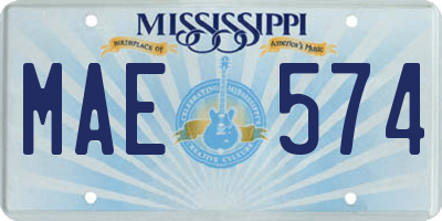 MS license plate MAE574