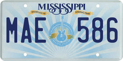 MS license plate MAE586