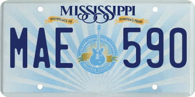 MS license plate MAE590