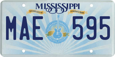 MS license plate MAE595
