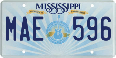 MS license plate MAE596