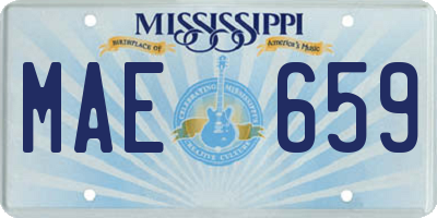 MS license plate MAE659
