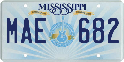 MS license plate MAE682