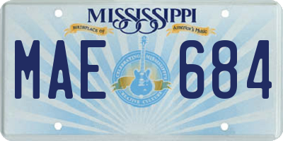 MS license plate MAE684