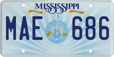MS license plate MAE686