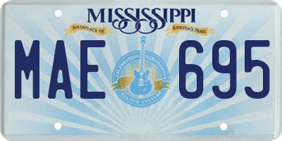 MS license plate MAE695