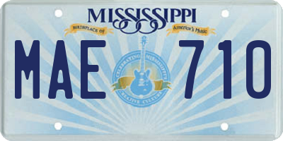 MS license plate MAE710