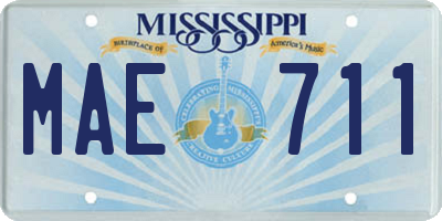 MS license plate MAE711