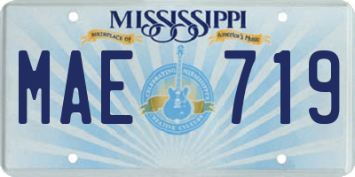 MS license plate MAE719