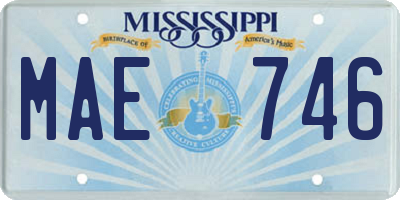 MS license plate MAE746