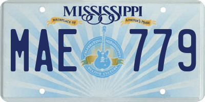 MS license plate MAE779