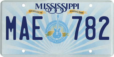 MS license plate MAE782