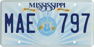 MS license plate MAE797