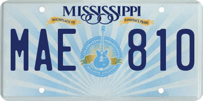 MS license plate MAE810