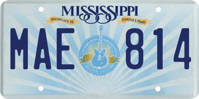 MS license plate MAE814