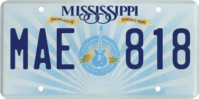 MS license plate MAE818