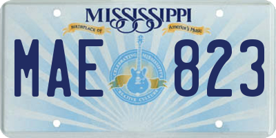 MS license plate MAE823