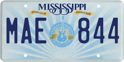 MS license plate MAE844