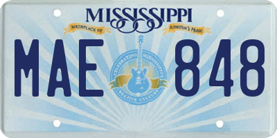 MS license plate MAE848