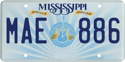 MS license plate MAE886