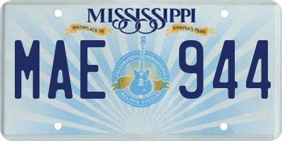 MS license plate MAE944
