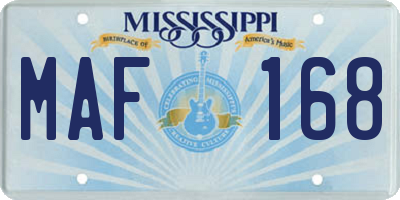 MS license plate MAF168