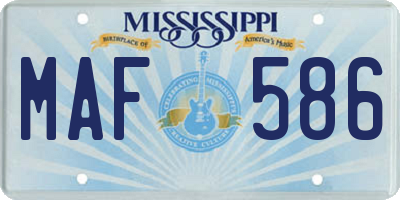 MS license plate MAF586