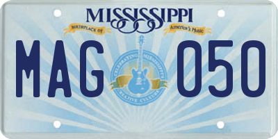 MS license plate MAG050
