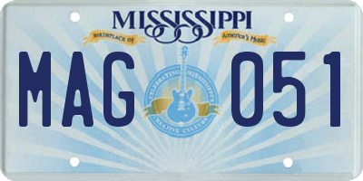 MS license plate MAG051