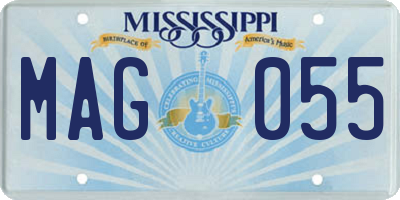 MS license plate MAG055
