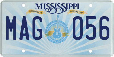 MS license plate MAG056