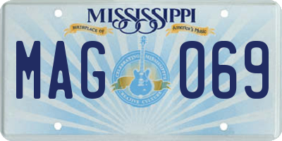 MS license plate MAG069