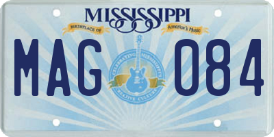 MS license plate MAG084