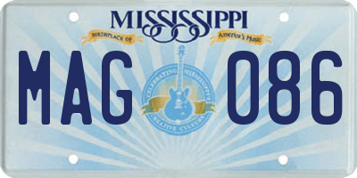 MS license plate MAG086