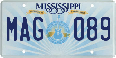 MS license plate MAG089