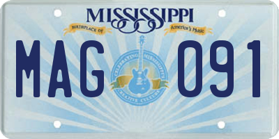 MS license plate MAG091