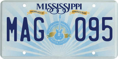 MS license plate MAG095