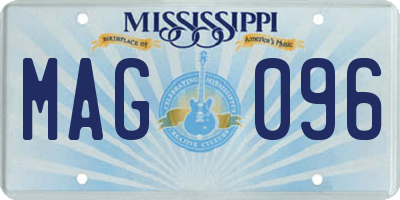 MS license plate MAG096